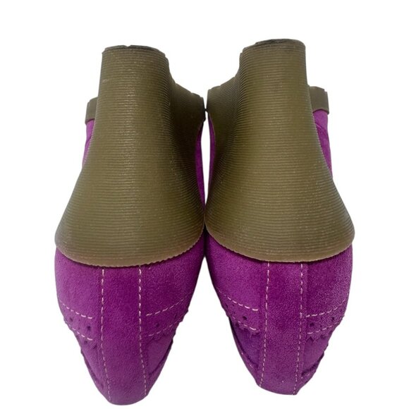 Dr. Martens Sita Purple Blackcurrant Suede Wingtip Brogue Wedge Platform Heels 8 - Picture 8 of 15